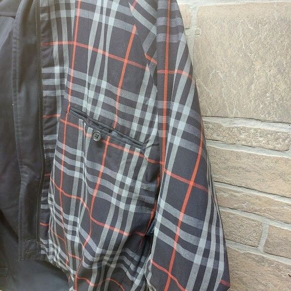 Burberrys Vintage Womens 14R Navy Harrington Jacket Nova Check Lining Excellent - Picture 16 of 16
